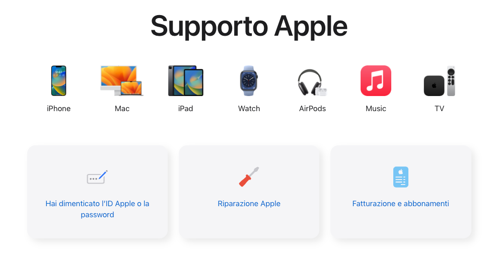 supporto apple